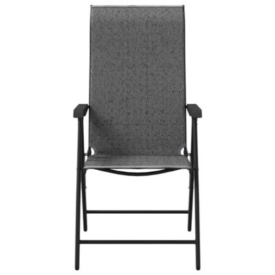 Tuinstoelen 4 st inklapbaar poly rattan grijs