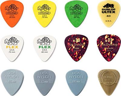 Dunlop PVP112 Acoustic Pick Variety Pack plectrum set 12 stuks
