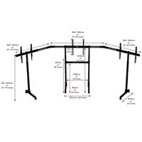 Next Level Racing Free Standing Triple Monitor Stand bevestiging - thumbnail