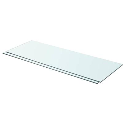 VidaXL Schappen 2 st 80x30 cm glas transparant