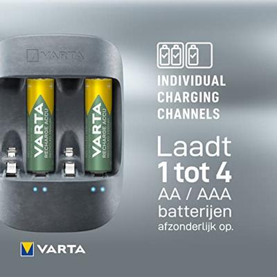 Varta Recharge Accu gerecycled Ready-To-gebruik voorgeladen Eco Charger incl. AAA 2100mAh 4er zwart