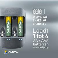 Varta Recharge Accu gerecycled Ready-To-gebruik voorgeladen Eco Charger incl. AAA 2100mAh 4er zwart - thumbnail