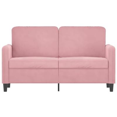 Tweezitsbank 120 cm fluweel roze Tweezitsbank 120 cm fluweel roze