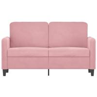 Tweezitsbank 120 cm fluweel roze - thumbnail