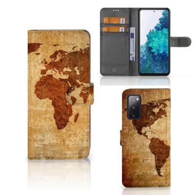 Samsung Galaxy S20 FE | Flip Cover | Wereldkaart