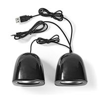 Nedis CSPR10020BK Pc-luidspreker 2 12 W 3,5 Mm Jack Zwart / Zilver - thumbnail