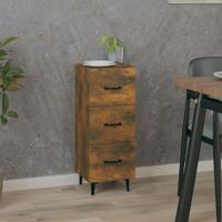 Dressoir 34,5x34x90 cm bewerkt hout gerookt eiken - thumbnail