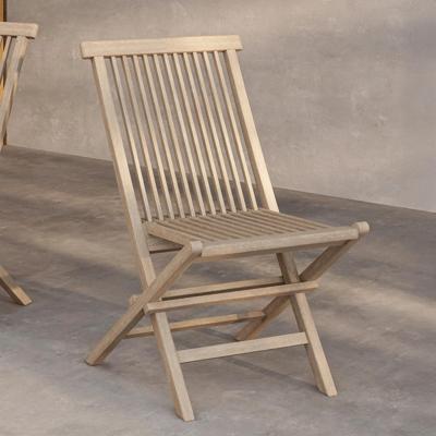 Nohr Inklapbare Tuinstoel 'Amberia' Teakhout, kleur Whitewash