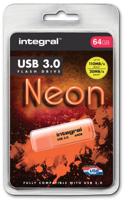 Integral INFD64GBNEONOR3.0 USB flash drive 64 GB USB Type-A 3.2 Gen 1 (3.1 Gen 1) Oranje - thumbnail