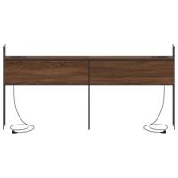 Opberghoofdbord bruin eikenkleur 200 cm Bewerkt hout - thumbnail