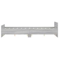 Bedframe met hoofd- en voeteneinde grijs sonoma 135x190 cm - thumbnail
