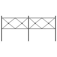 Hoofdbord 200 cm metaal zwart - thumbnail