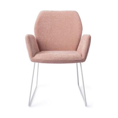 Jesper Home Eetkamerstoel 'Misaki' Slide White, kleur Anemone