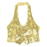 Gouden Glitter Gilet Dames - thumbnail