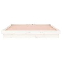 Bedframe LED massief hout wit 160x200 cm - thumbnail