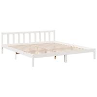 Bedframe extra lang zonder matras grenenhout wit 180x220 cm - thumbnail