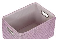 Veelzijdige mand DKD Home Decor Roze Zilverkleurig Polypropyleen 44 x 36 x 50 cm 4 Kg 5 Onderdelen - thumbnail