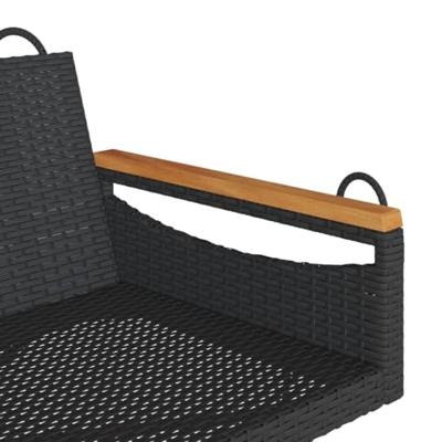 Schommelbank 109x62x40 cm poly rattan zwart Schommelbank 109x62x40 cm poly rattan zwart