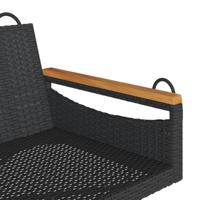 Schommelbank 109x62x40 cm poly rattan zwart - thumbnail