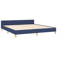Bedframe zonder matras stof blauw 160x200 cm - thumbnail