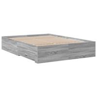 Bedframe met lades bewerkt hout grijs sonoma eiken 120x200 cm - thumbnail