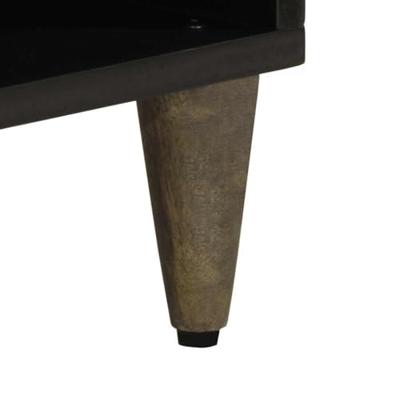Tv-meubel 100x33x46 cm massief mangohout zwart