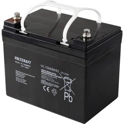 VOLTCRAFT VC-12668692 Loodaccu 12 V 33 Ah Loodvlies (AGM) (b x h x d) 195 x 155 x 130 mm Onderhoudsvrij, Geringe zelfontlading