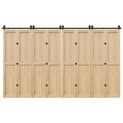 Doos met onderdelen voor schuifdeur 366 cm staal zwart