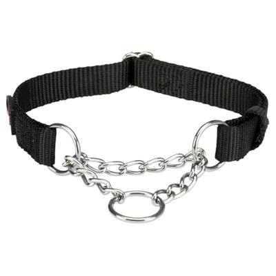 Trixie halsband hond premium halfslip halsband zwart