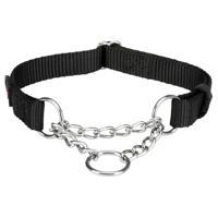 Trixie halsband hond premium halfslip halsband zwart - thumbnail