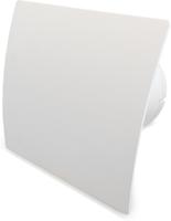 Whisper Pro-design Badkamerventilator - Ø125mm - Met Nalooptimer + Vochtsensor - Gebogen Kunststof - Wit - Zwarte Ventilator - thumbnail
