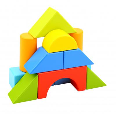 Tooky Toy houten blokken junior 21,5 x 21,5 cm hout Tooky Toy houten blokken junior 21,5 x 21,5 cm hout