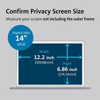 Kensington MagPro™ Privacy Filter Privacyfolie Laptop 35,6 cm (14) Beeldverhouding: 16:9 K58352WW Universal - thumbnail