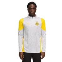 PUMA Borussia Dortmund Trainingstrui 1/4-Zip 2025-2026 Zilver Geel - thumbnail