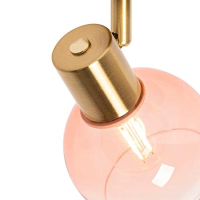 QAZQA Art Deco spot goud met roze glas - Vidro QAZQA Art Deco spot goud met roze glas - Vidro