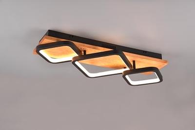 Trio Design plafondlampRama 3800lm - hout met zwart - 643210332