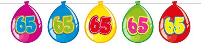 Vlaggenlijn ballonnen 65 jaar