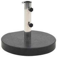 VidaXL Parasolvoet rond 28,5 kg graniet zwart - thumbnail