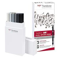 Tombow • brush pen abt dual brush pen 12x gray colors - thumbnail