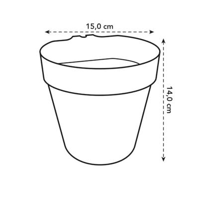 Elho loft urban wall single wandbak 15 cm antraciet - thumbnail