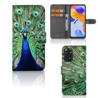 Xiaomi Redmi Note 11 Pro 5G/4G | Telefoonhoesje | Met pasjeshouder | Pauw - thumbnail