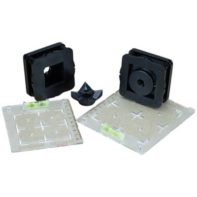 TOOLCRAFT TO-9610284 Stansinzetstukken Stanzformen: Ø22-34,3mm (Rundes Loch), Quadratische Stanzform:33.5 und 45 mm