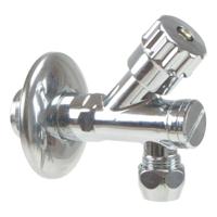 Riko Basic hoekstopkraan 15 mm x 10 mm chroom - thumbnail