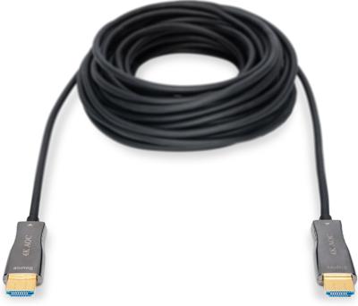 Digitus AK-330125-300-S HDMI-kabel HDMI / Glasvezel Aansluitkabel HDMI-A-stekker, HDMI-A-stekker 30.00 m Zwart 4K UHD
