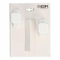Deurknop EDM 85461 6807 Wit Aluminium 80 x 39 mm - thumbnail