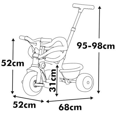 SMOBY - Be move confort - Be Move Confort Roze Driewieler