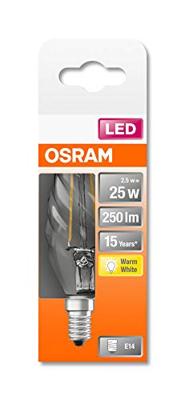 OSRAM HOMELIGHTING 4058075436565 LED-lamp Energielabel F (A - G) E14 Kaars gedraaid 2.5 W = 25 W Warmwit (Ø x l) 35 mm x 100 mm 1 stuk(s)