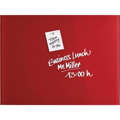 magnetoplan 13403006 Glazen magneetbord (b x h) 800 mm x 600 mm Rood
