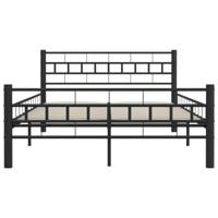 Bedframe staal zwart 140x200 cm - thumbnail
