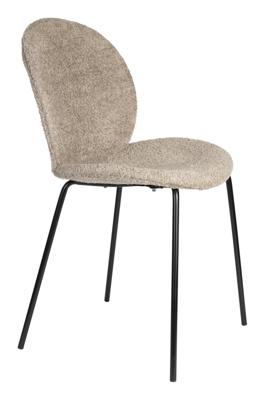 Zuiver Eetkamerstoel 'Bonnet' Teddy, kleur Beige Zuiver Eetkamerstoel 'Bonnet' Teddy, kleur Beige